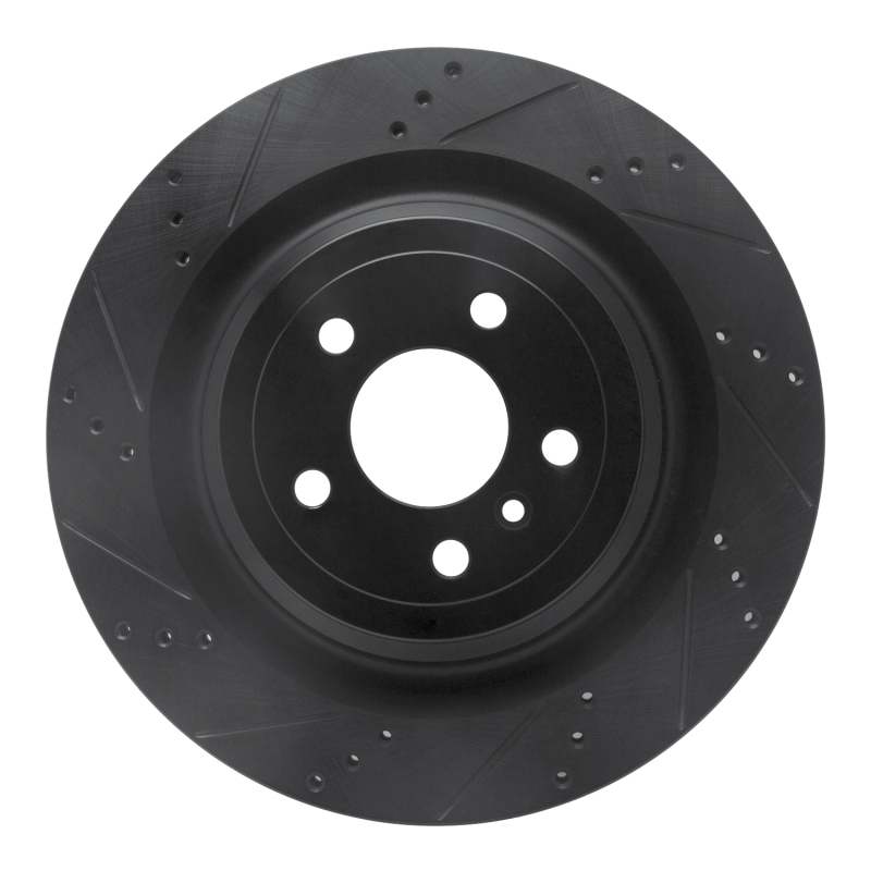 Mercedes-Benz GL350 Brake Rotor (1) - Rear Left - R1 Concepts - Drilled & Slotted - Black - `13-`19 Mercedes-Benz GL350 Brake Rotor (1) - Rear Left - R1 Concepts - Drilled & Slotted - Black - `13-`19